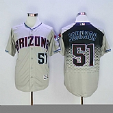 Diamondbacks 51 Randy Johnson Gray Teal Flexbase Jersey Sguo,baseball caps,new era cap wholesale,wholesale hats